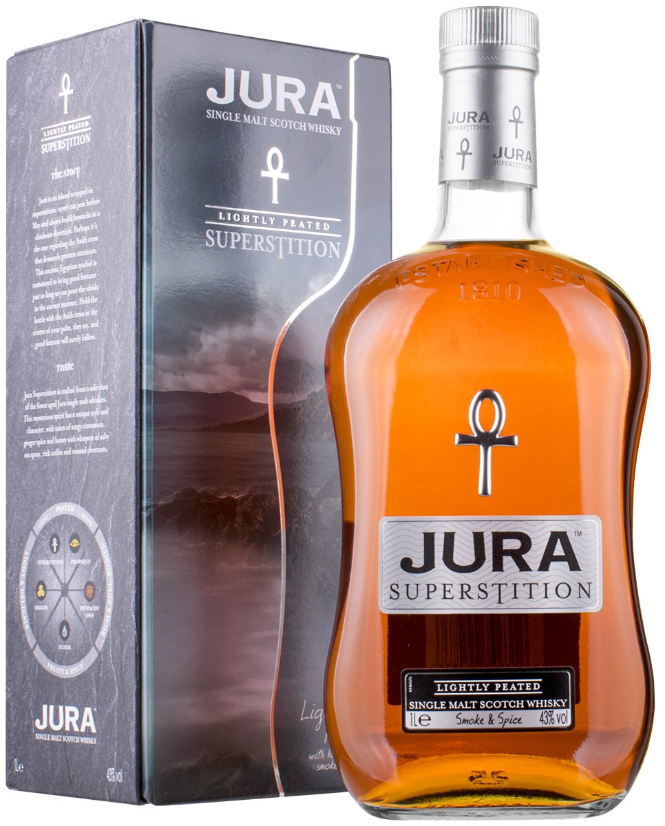 Jura Superstition, Lightly Peated, Single Malt Scotch Whisky 43